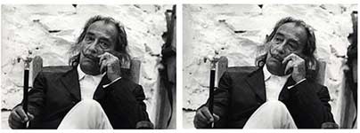 Stereo photo of Salvador Dali by Marc Lacroix  - click to enlarge