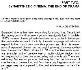 click to enlarge Synaesthetic Cinema - Expanded Cinema by Gene Youngblood 1970