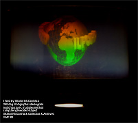click/enlarge - Multiplex 360 degree Stereogram - Hologram 'Ilford' by Sharon McCormack - photo by Al Razutis