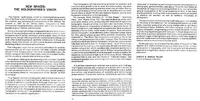 Curator Miller's essay for hologram show New Spaces - Franklin Institute  - click to enlarge