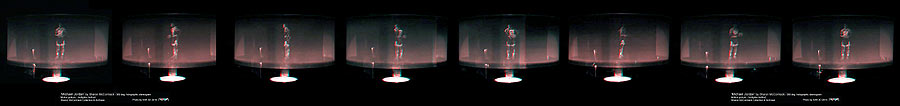 click/enlarge - Stereo 3D anaglyph frames from Michael Jordan 360 Motion-picture Multiplex  Stereogram - Hologram by Sharon McCormack - photos by Al Razutis 106