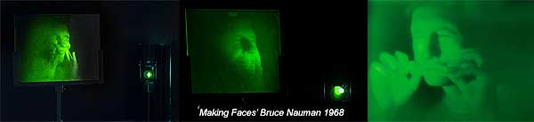Bruce Nauman, Making Faces, Holograms 1968 - click for more