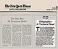 NY Times and Hilton Kramer trash the NYC exhition Holography 1975 - The First Decade