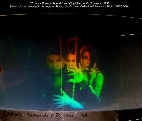 Sharon McCormack Collection of multiplex holographic stereograms - Prince - Diamonds and Pearls by Sharon McCormack 1990