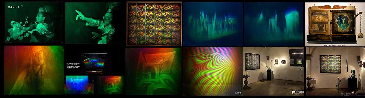 Holographic art by Al Razutis - sale or exhibition