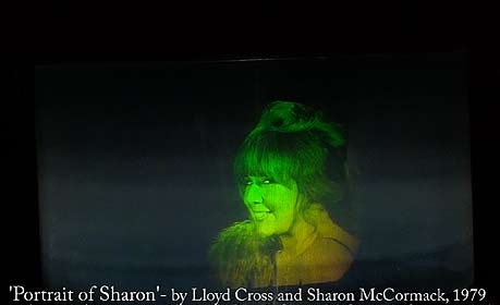 click to enlarge in color - Portrait of Sharon by Lloyd Cross and Sharon McCormack multiplex hologram for Franklin 1979 exhibition