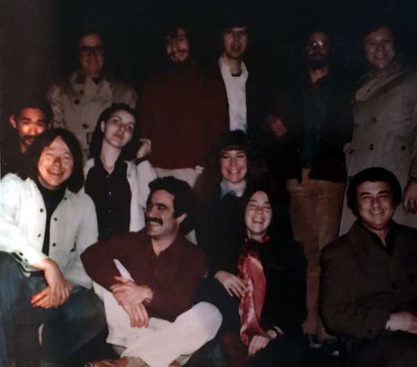 Lloyd Cross and SF School of Holography install multiplex technology in Chicago 1977 - group photograph  - courtesy of Lon Moore