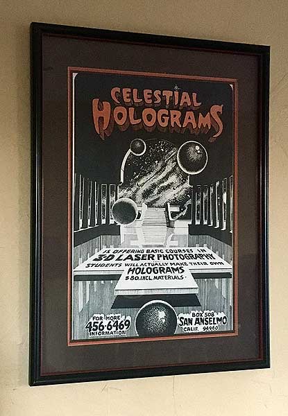 Celestial Holograms by Lon Moore 1974 San Anselmo - poster courtesy of Lon Moore - click to enlarge