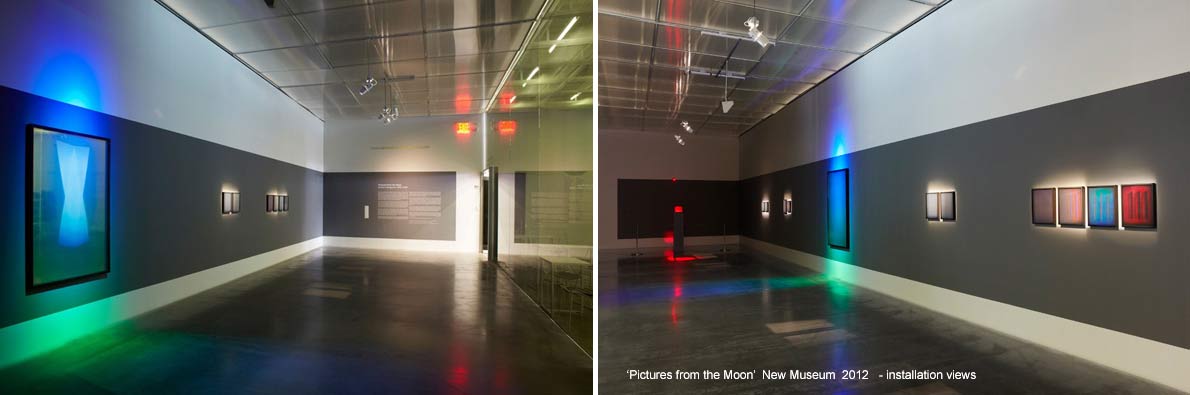 Hologram by James Turrell as well as others on exhibit in New Museum 2012 Pictures from the Moon - installation view