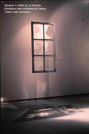 'WINDOW I' installation view  - 1984/Al Razutis - enlarge