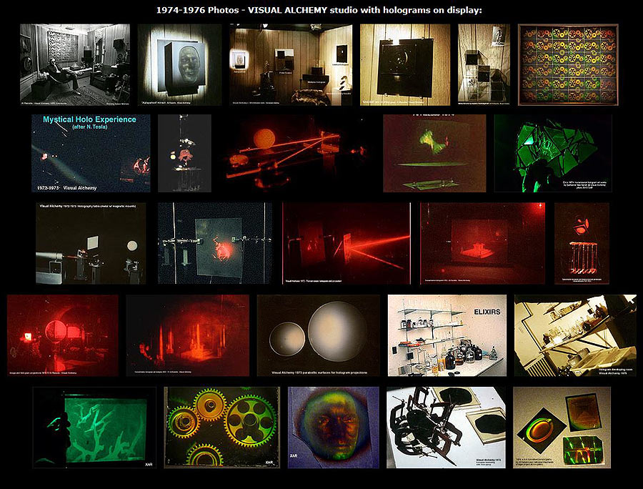 click for photo galleries on early holography at VISUAL ALCHEMY - Al Razutis