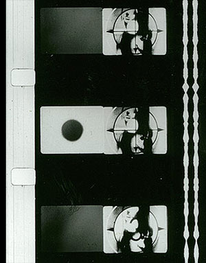 Click for enlargement of frames from 2 x 2 a film by Al Razutis