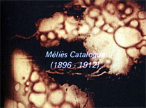 Melies Catalogue (Visual Essays)  - film frame - film by Al Razuts 1974' border=