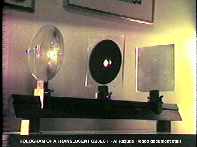 Hologram of a Translucent Object 1975  by Al Razutis Visual Alchemy