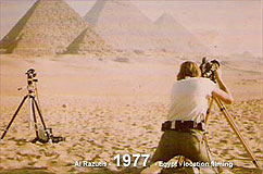 click enlarge - Al Razutis 1977  on location in Egypt