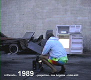click enlarge - Al Razutis 1989  projection into refrigerator