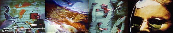 click for collage of SYNAPSE - BIO-FEEDBACK VIDEO PERFORMANCE - 1976 by Al Razutis
