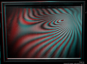 Field - interferogram - hologram by Al Razutis - rainbow hologram H2 in anaglyph 3D