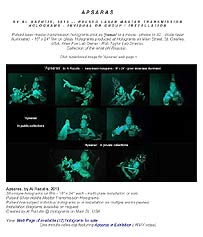 PDF poster - Exhibit 2 - Apsaras master transmission pulsed laser holograms by Al Razutis