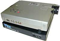 VREX video projector using micro-pol technology and silver screen