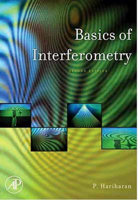  click/enlarge Basics of Interferometry by Hariharan front cover showing Stress Topography holograms by Al Razutis