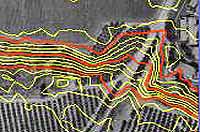 Contour map by Al Razutis for SACOR, Inc.