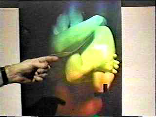 Rainbow multi-channel transmission hologram by Fred Unterseher