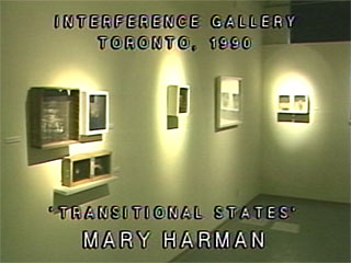 Interference Gallery exhibition of Mary Harman's holographic works and sculptures 1990