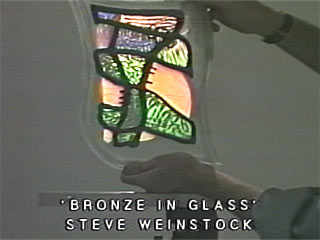 Bronze in Glass hologram  sculpture by Steve Weinstock