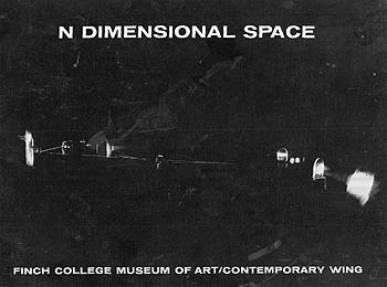 Cover page of N Dimensional Space exhibit catalog Finch College Museum of Art 1970 -- click to enlarge