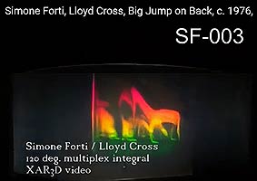 click for Simon Forti and Lloyd Cross Big Jump on Back  film by Al Razutis on You Tube