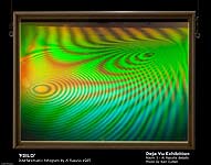 click/enlarge - FIELD	interferometric hologram by Al Razutis 1985 as exhibited at Deja Vu 2010 Vancouver
