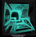 click/enlarge - Escher Falling - hologram - by Al Razutis 2007