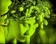 click/enlarge - Medusa by Jim McIntyre image-plane hologram 1991