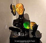click/enlarge - Surrogate (Dressed for Art New Vogue) - sculpture with holograms by Al Razutis 1974 - 1985