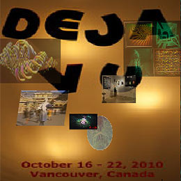click for Invitation to Deja Vu holography and 3D exhibition by Al Razutis - Melissa Crenshaw - Gary Cullen