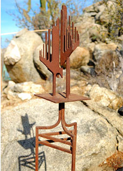 'Tuning Fork / Hatrack' on exhibit at Desert Light Gallery, Los Zacatitos, BCS, Mexico 2012 - click/enlarge in separate window