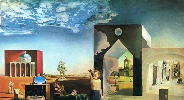 'Suburbs of a Paranoiac Critical Town' by Salvador Dali  - click to enlarge