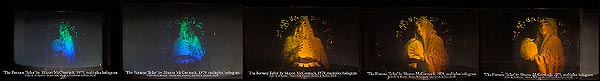 click for strip of frames from multiplex hologram Fortune Teller by Sharon McCormack