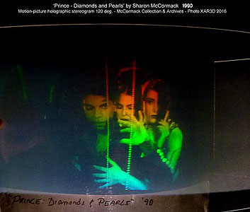 Sharon McCormack Collection of multiplex holographic stereograms - Prince - Diamonds and Pearls by Sharon McCormack 1990