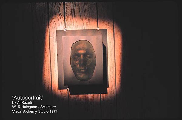 AUTOPORTRAIT - 1974/Al Razutis - photo on Visual Alchemy Studio wall 1974