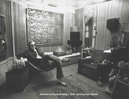 click enlarge - Al Razutis in Visual Alchemy studio 1976 Vancouver