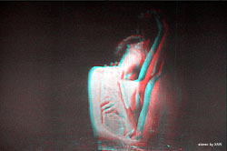 click/enlarge - Multiplex Stereogram - Hologram by Sharon McCormack - 3D anaglyph by Al Razutis