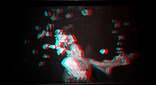 Master transmission hologram by Al Razutis at St. Charles lab in anaglyph 3D